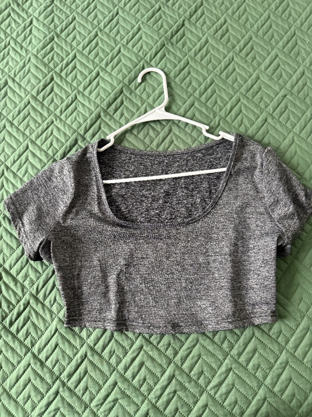 Gray Crop Top L